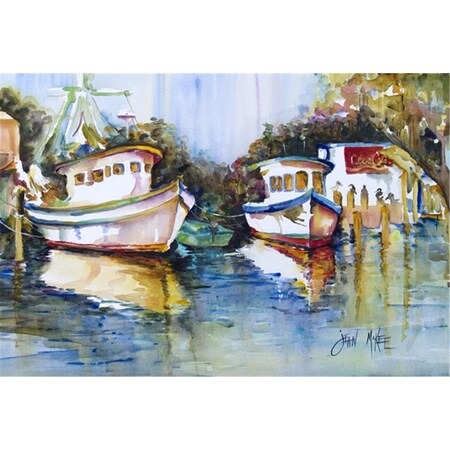 Carolines Treasures Fly Creek Fish Market Fabric Placemat JMK1046PLMT